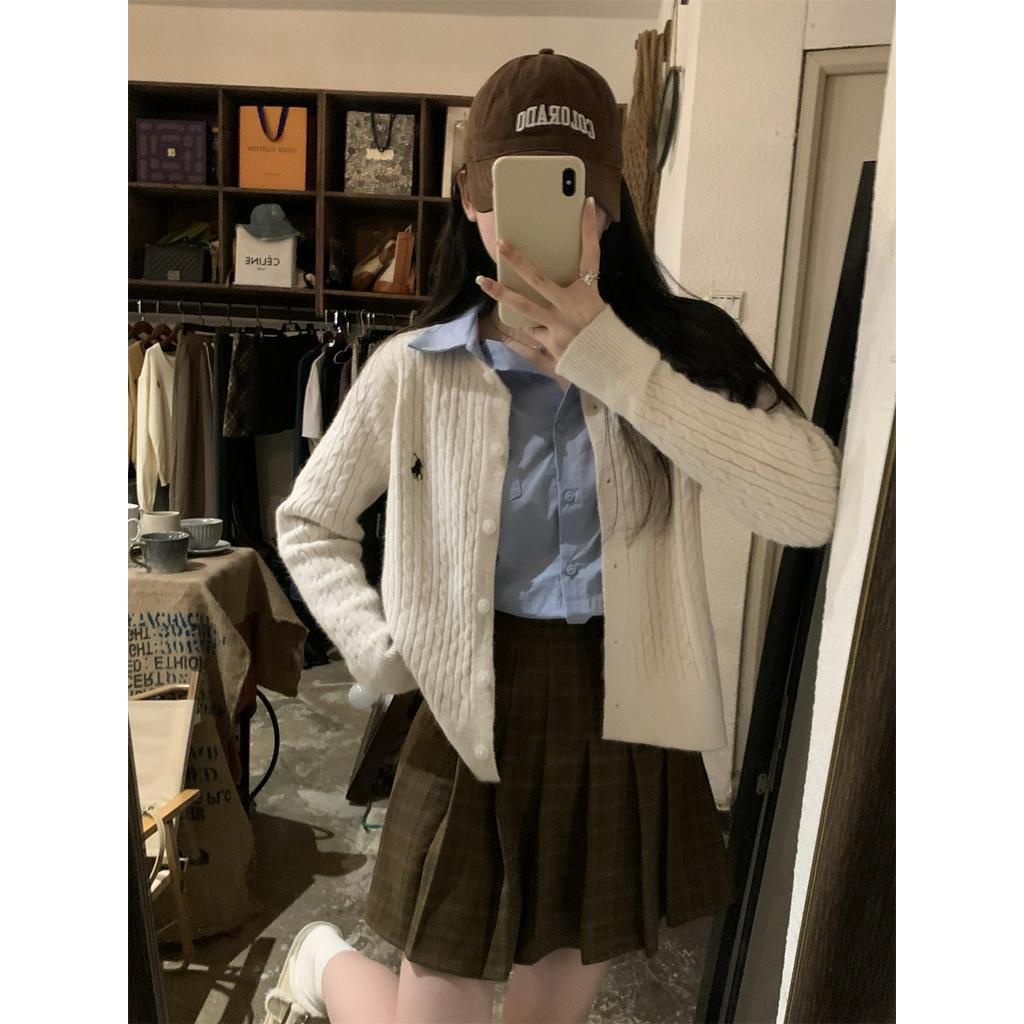Áo Khoác cardigan Dệt Kim Cổ Tròn Thời Trang Sành Điệu 68026