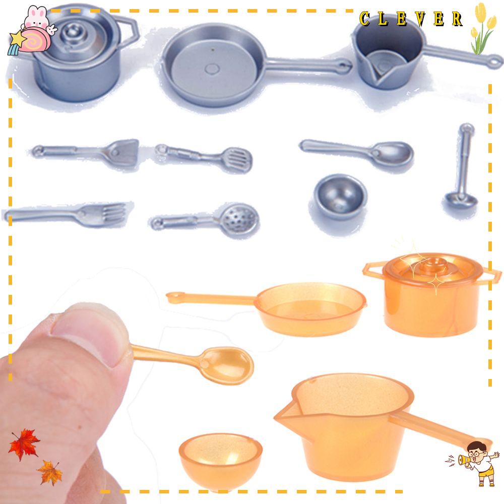 Set 10/11 Dụng Cụ Nấu Ăn Mini Đồ Chơi Cho Nhà Búp Bê