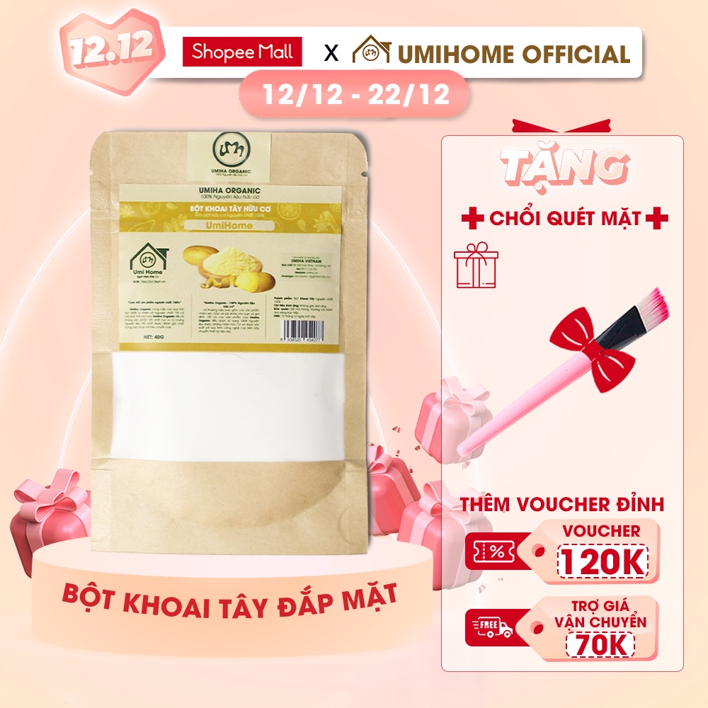 Bột Khoai Tây hữu cơ UMIHOME nguyên chất | Potato flour 100% Organic 40G