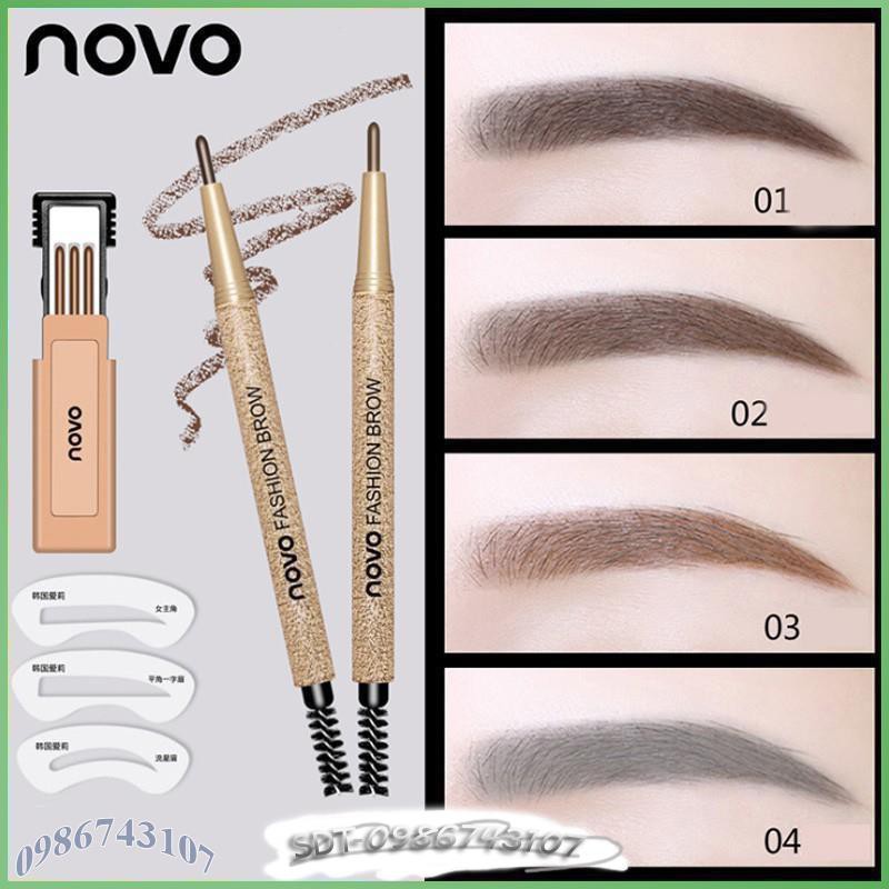 Bộ chì kẻ lông mày 3in1 Novo kèm 3 lõi phụ ACN45 | BigBuy360 - bigbuy360.vn