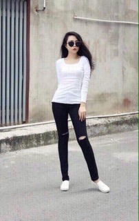 Quần kaki rách gối