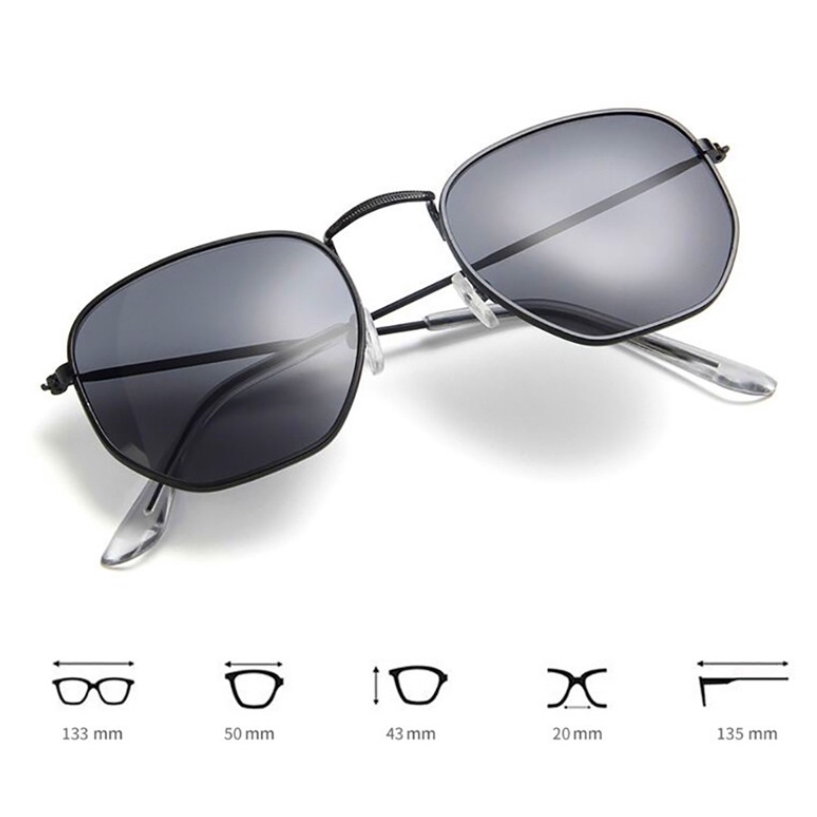 Kính Mát Gọng Kim Loại Chống Tia UV400 Phong Cách Cổ Điển