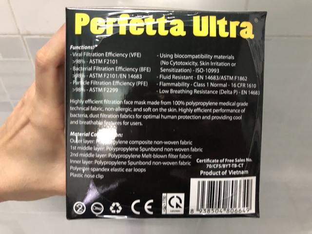 Khẩu trang Perfetta ultra 4 lớp hộp 35 cái_Hàng Xuất Nhật