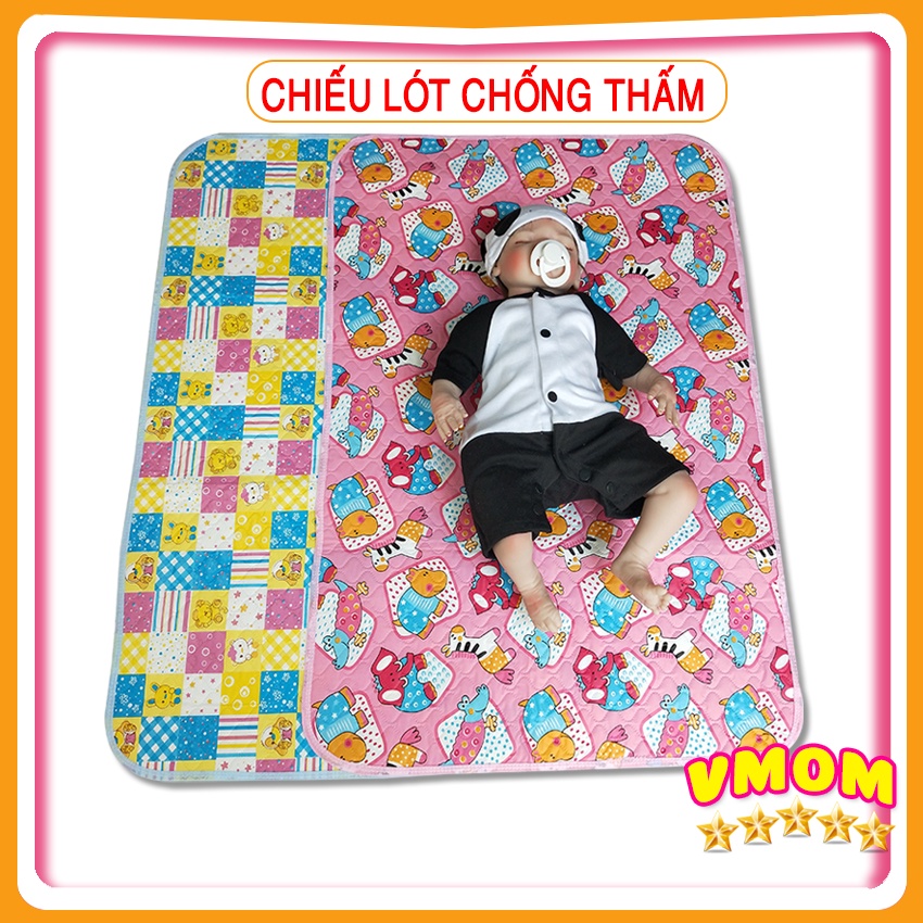 [LOẠI TO] Chiếu Lót Nhựa Chống Thấm Cho Bé Sơ Sinh 55x75 cm, Chống Thấm Tốt, Dùng Thay Tã Bỉm Cho Trẻ