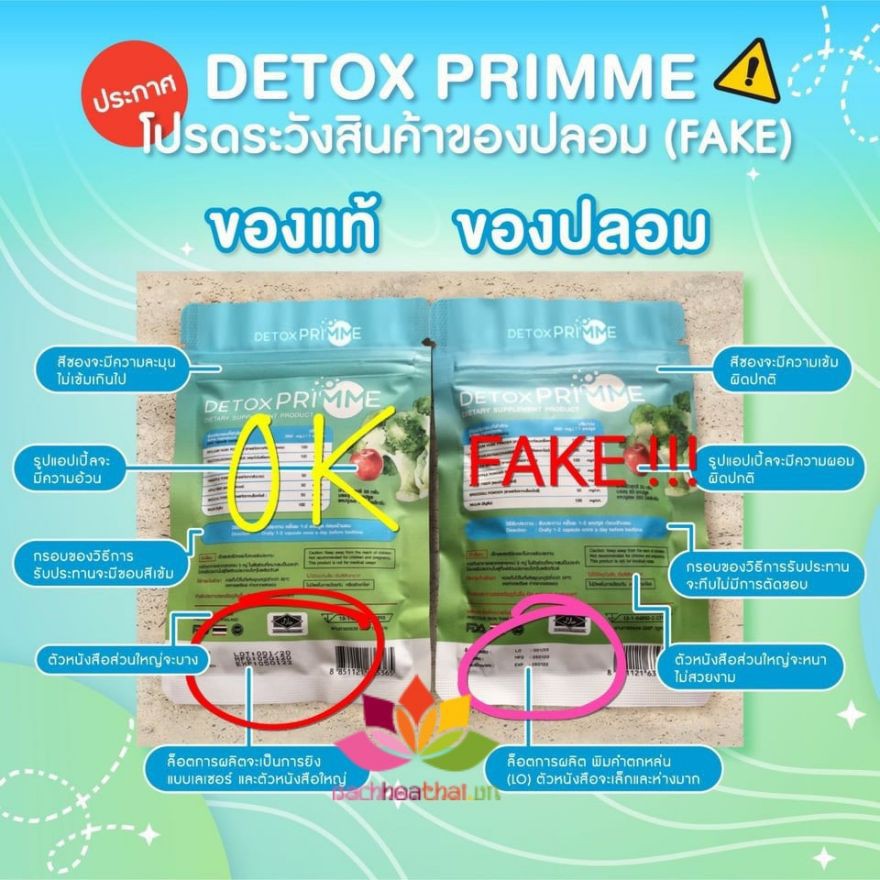 (Mẫu mới) Detox Prime Tiêu Mỡ Thải Độc - Thái Lan Chuẩn