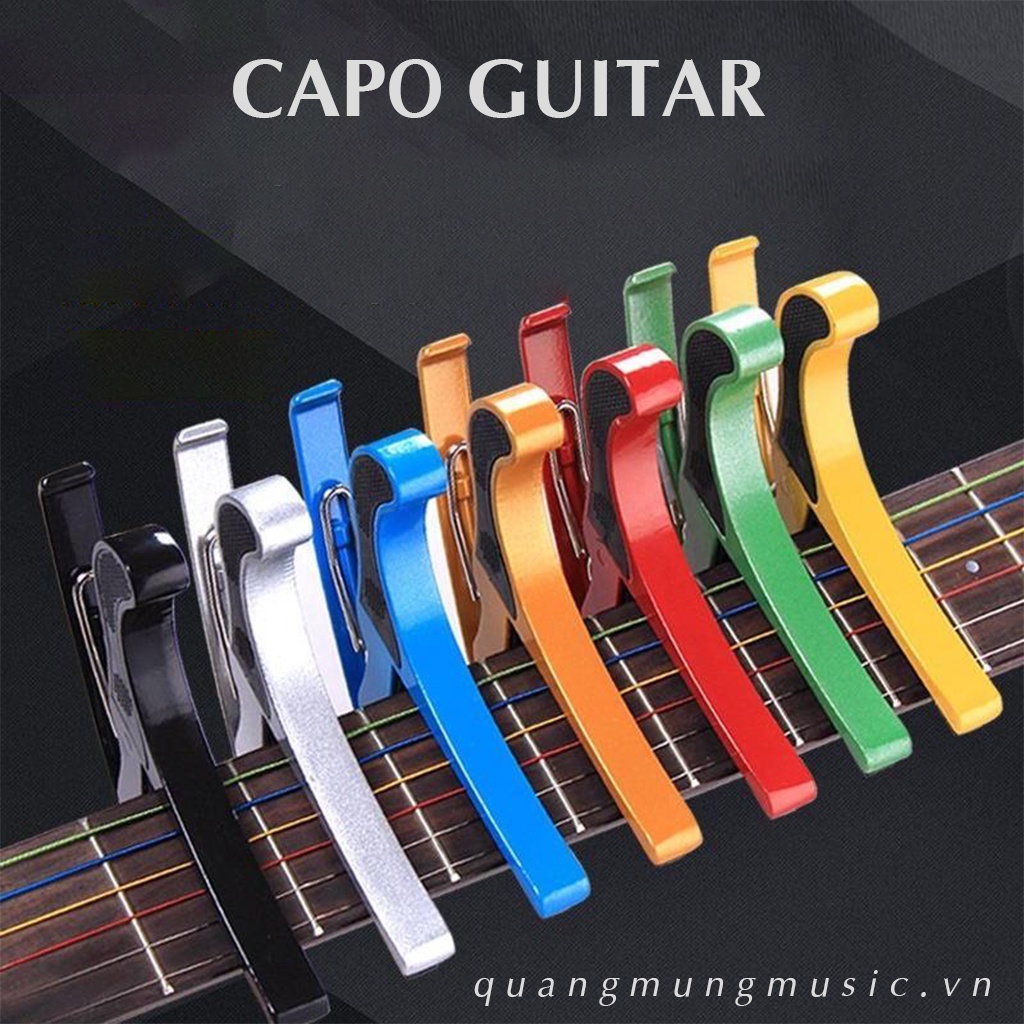 Capo Guitar Ukulele Kim Loại Chất Lượng Cao - Kẹp Chặt Chống Rè, Kẹp lên tông - hạ tông - Kẹp đàn Guitar