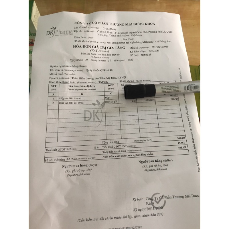 Nước tắm thảo dược Diệp An Nhi chai 220ml