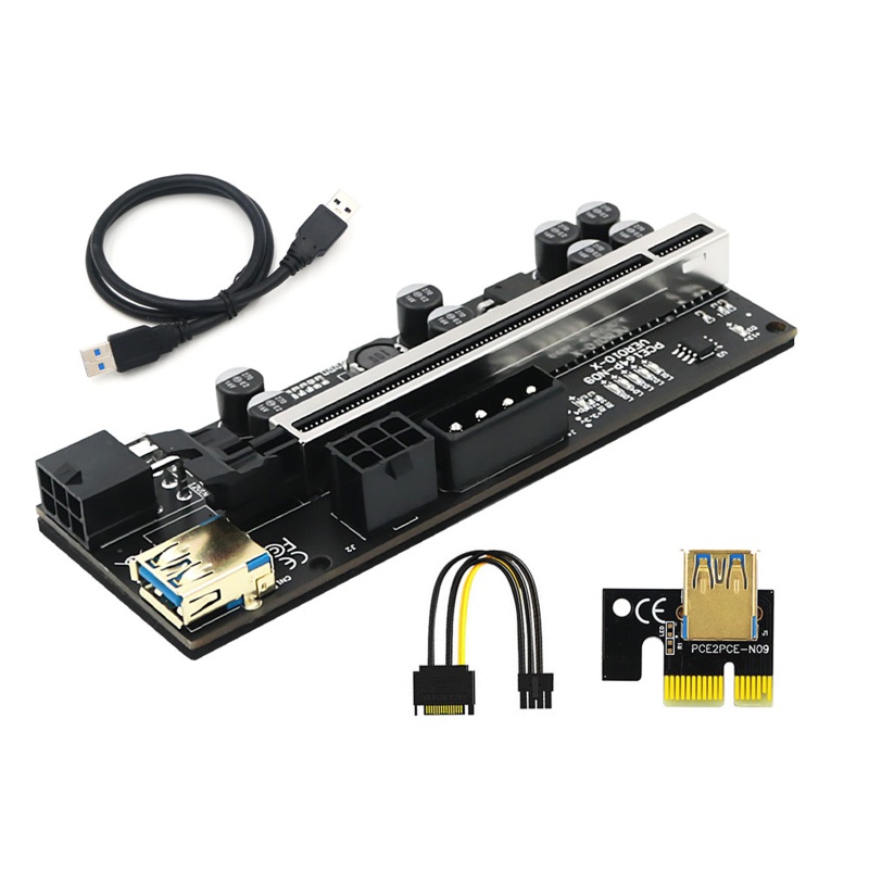 Card Mở Rộng PCI-E VER010X Cho Bitcoin Miner 010X USB 3 0 PCI-E 15pin Sang 6Pin