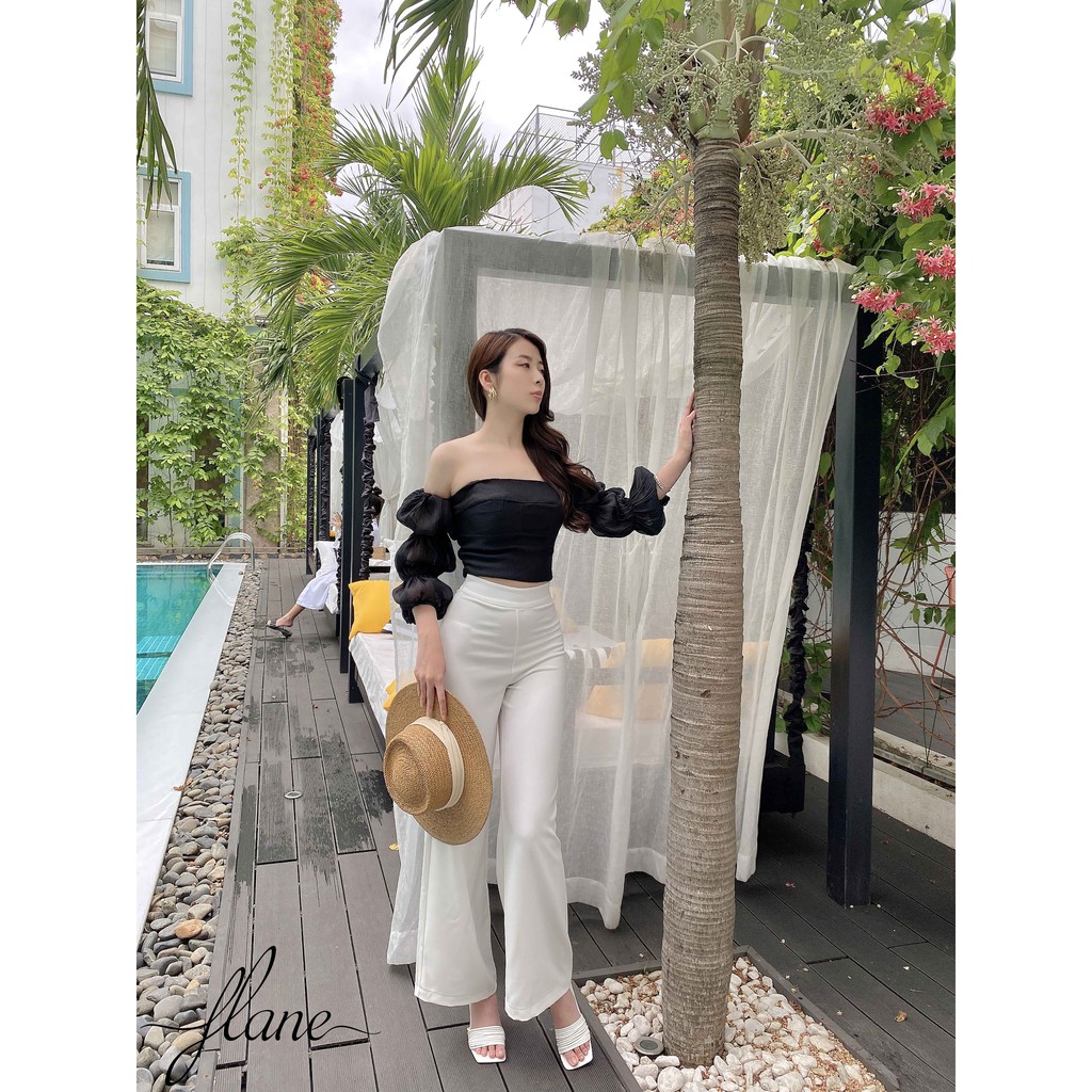 Quần ống rộng  [𝐅𝐑𝐄𝐄𝐒𝐇𝐈𝐏]  thiết kế FLane - quần trắng ống suông cao cấp nữ