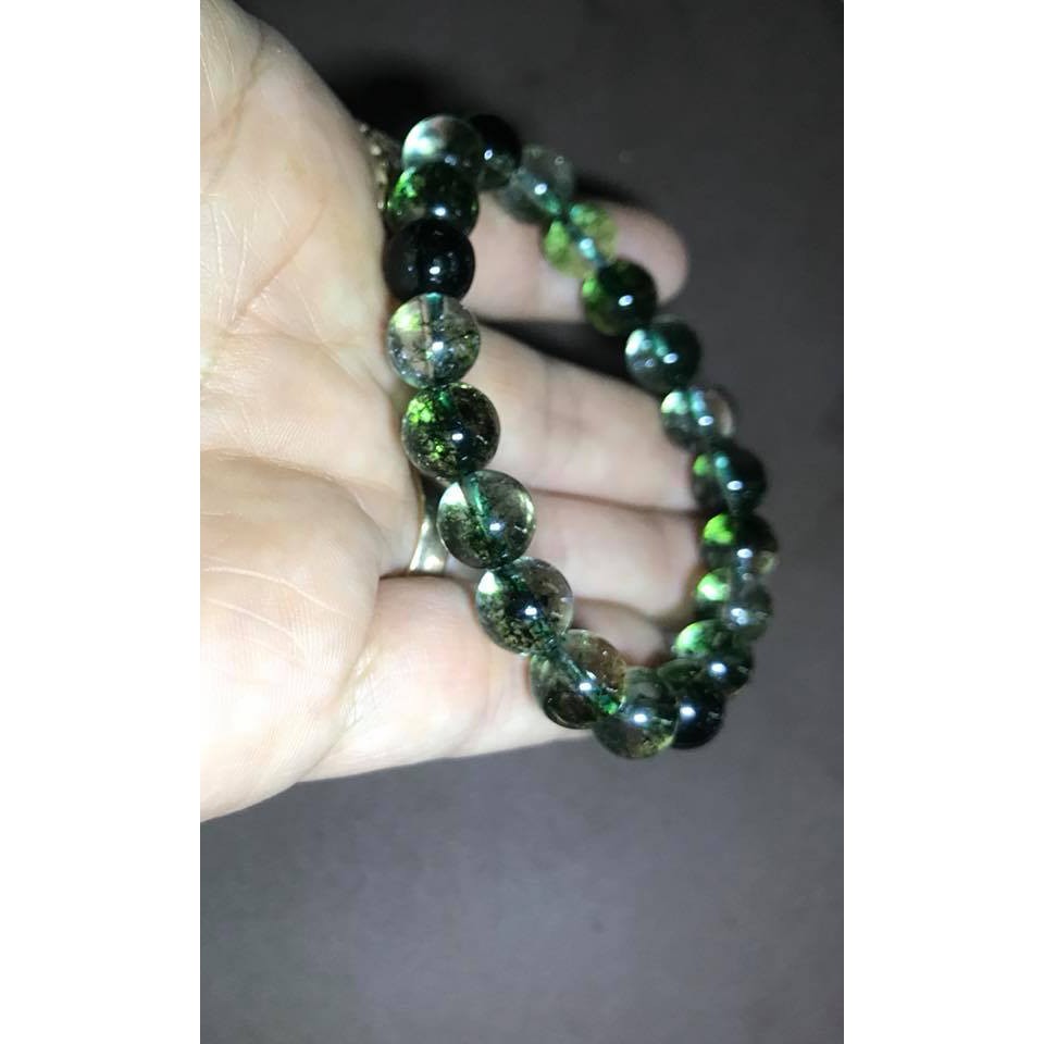 VÒNG TAY THIÊN NHIÊN ƯU LINH XANH LÁ 8LY