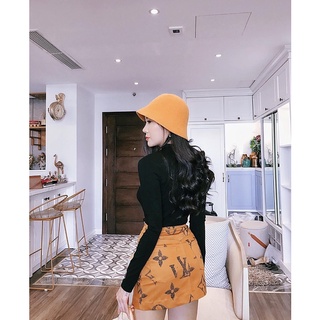 Chân váy lụa dày khoá giữa sz S