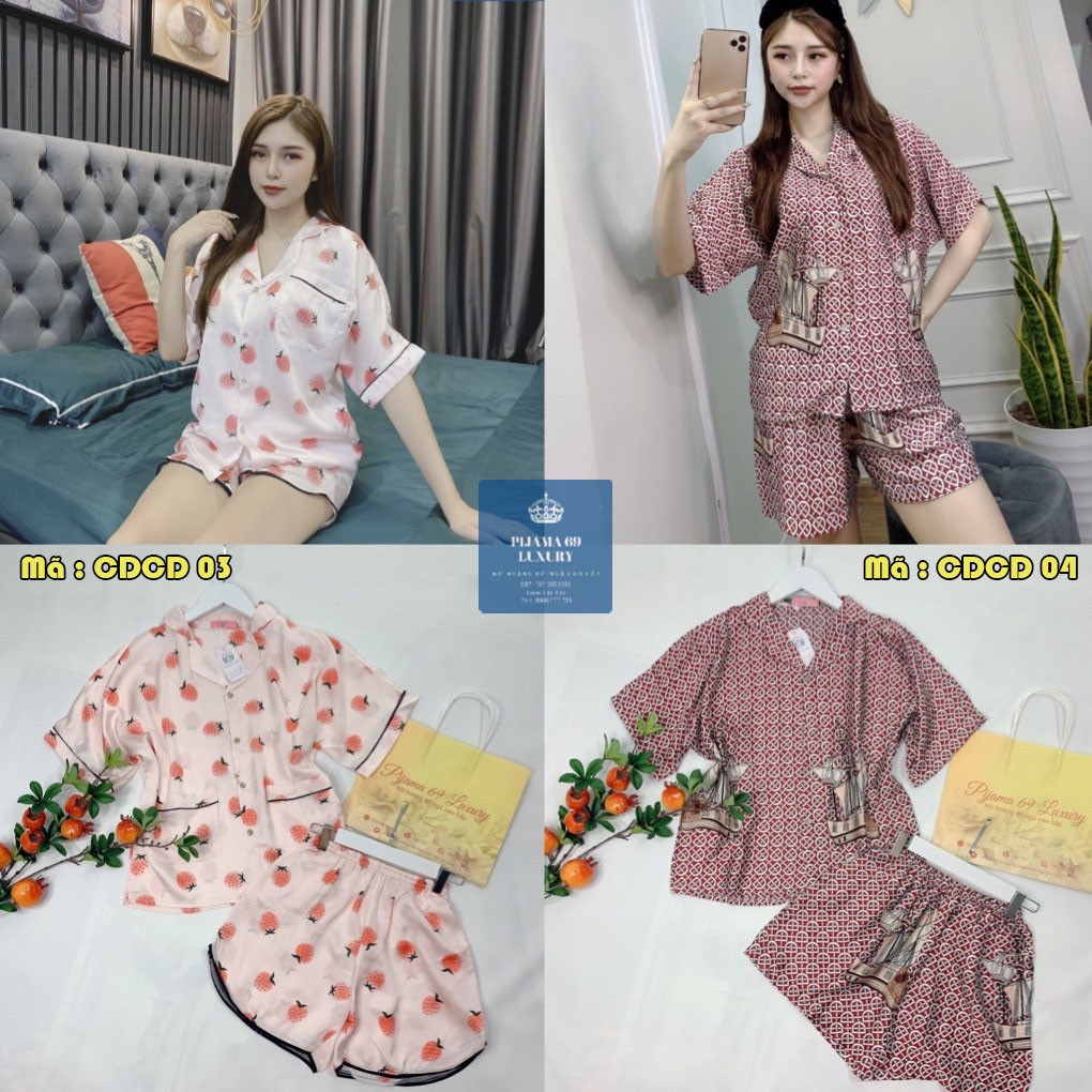 Pijama | đồ ngủ lụa chất liệu vải satin mềm mịn , kiểu dáng thiết kế cánh dơi sang trọng nhiều mẫu mã hot trend 2021