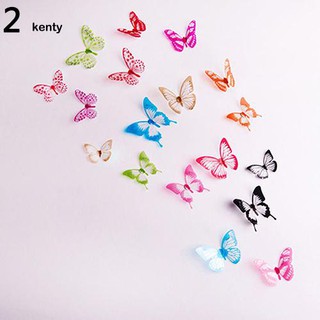 18 Sticker Dán Tường Hình Con Bướm 3D