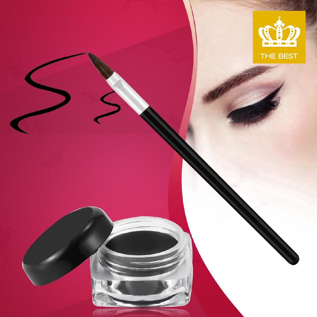 Gel màu + cọ kẻ viền mắt chống trôi màu cho mắt đẹp thời gian dài