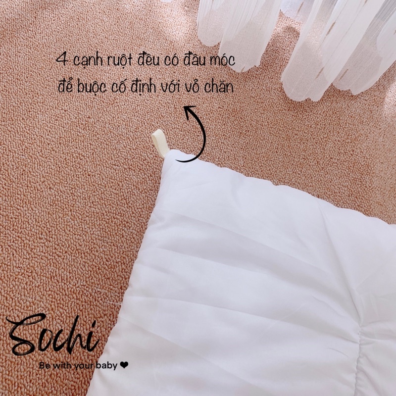 Chăn xô muslin có kèm ruột bông đắp 4 mùa họa tiết đáng yêu cho bé
