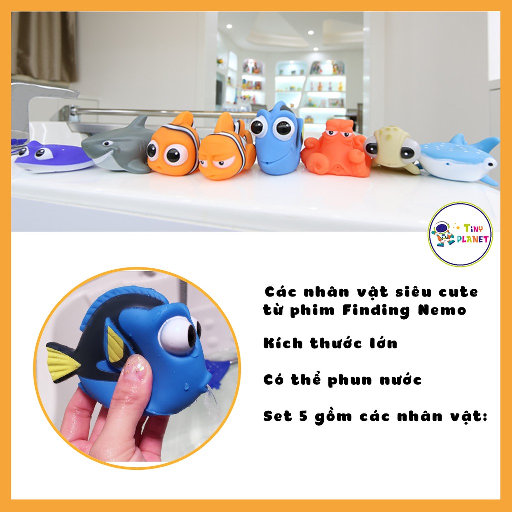 [MẪU 2021] Set 5 sinh vật đồ chơi nhà tắm Finding Nemo – set 5 sinh vật biển hoạt hình thả bồn tắm