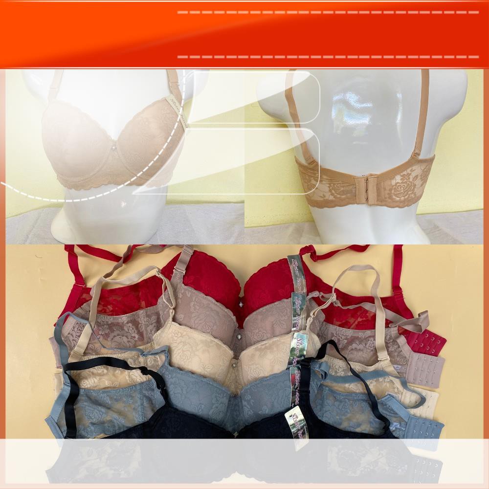 Áo Lót Bigisize Thái Lan Cup C-2417 Có Gọng- Phối Ren mềm mịn- Mút Mỏng- Siêu nâng Thái Lan