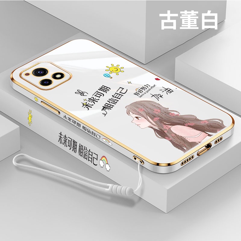 Ốp Điện Thoại Silicon Viền Thẳng Mềm Có Dây Đeo Cho VIVO V15 Y52S V15PRO S1 S1PRO Y70S Y70T Y97