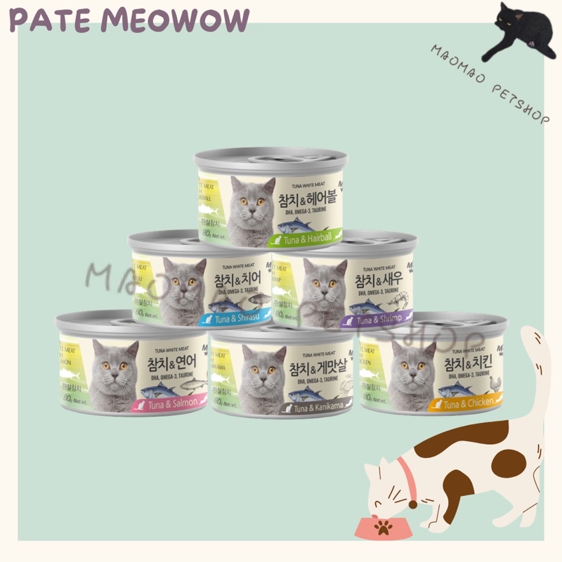 Pate MEOWOW Cho Mèo Lon 80g