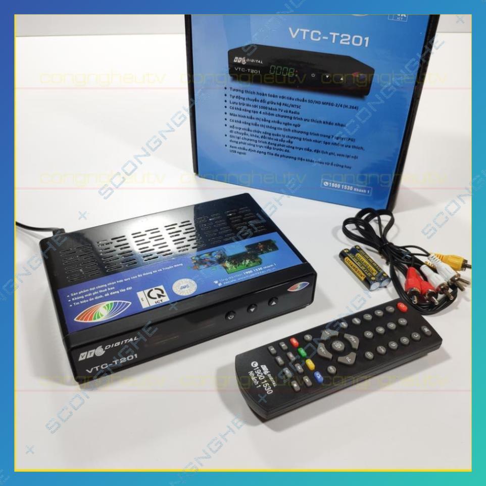 Đầu thu kĩ thuật số mặt đất DVB T2 VTC T201 - BH 12 tháng