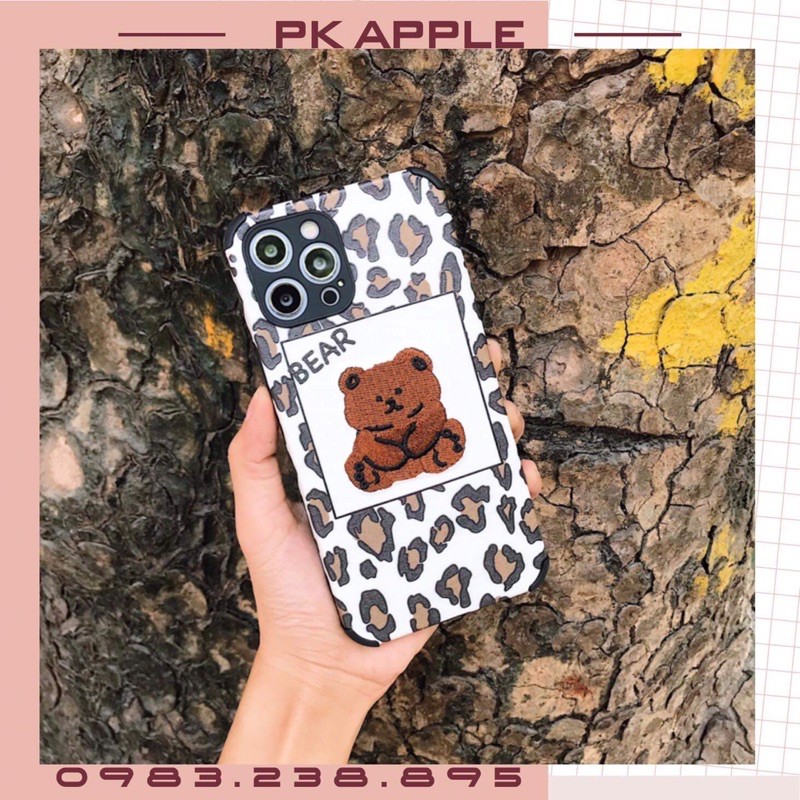 Ốp gấu thêu da báo cao cấp