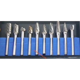 Bộ 10 mũi mài khắc phay hợp kim Vonfram (Size 6x8)