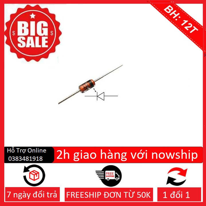 combo 10 DIODE 1N4148 (Combo 10 chiếc) diot 1n4148 | BigBuy360 - bigbuy360.vn