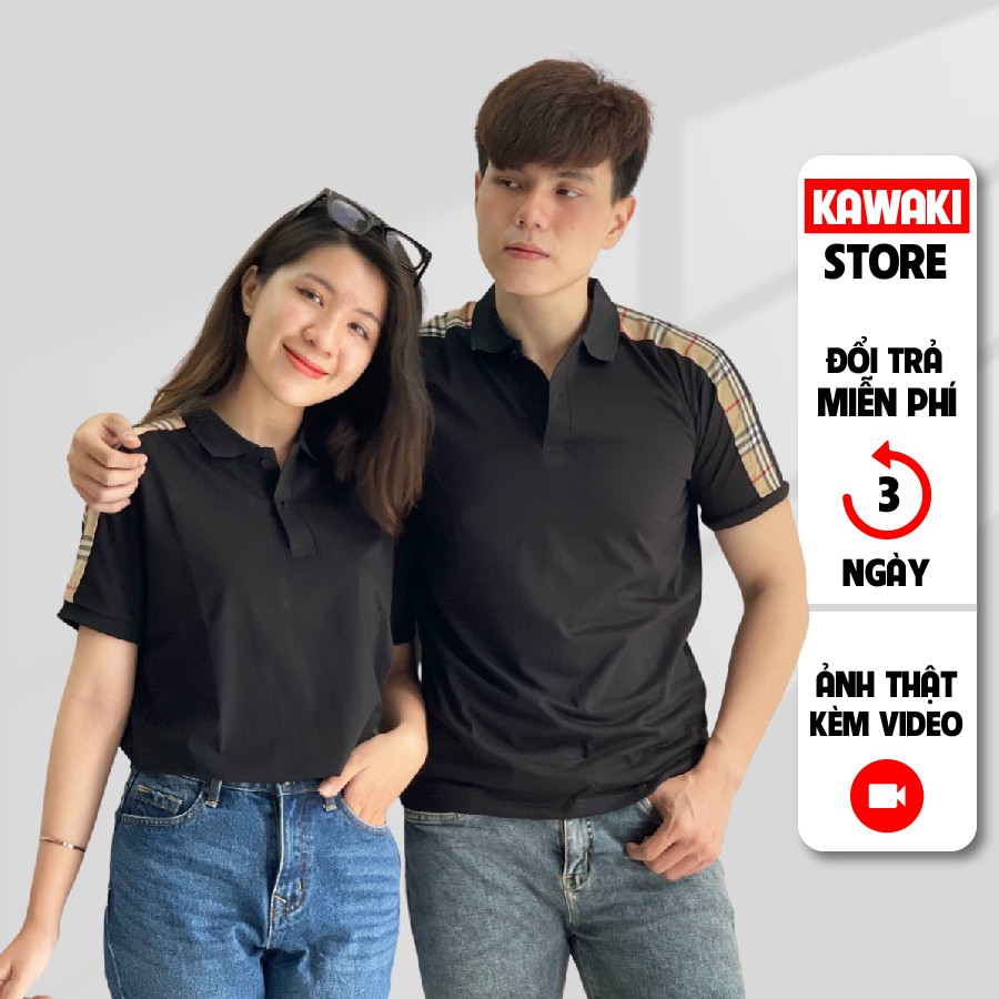 Áo thun nam nữ POLO vải cá sấu cotton cao cấp ngắn tay in hoa vặn cao cấp - TT19A | BigBuy360 - bigbuy360.vn