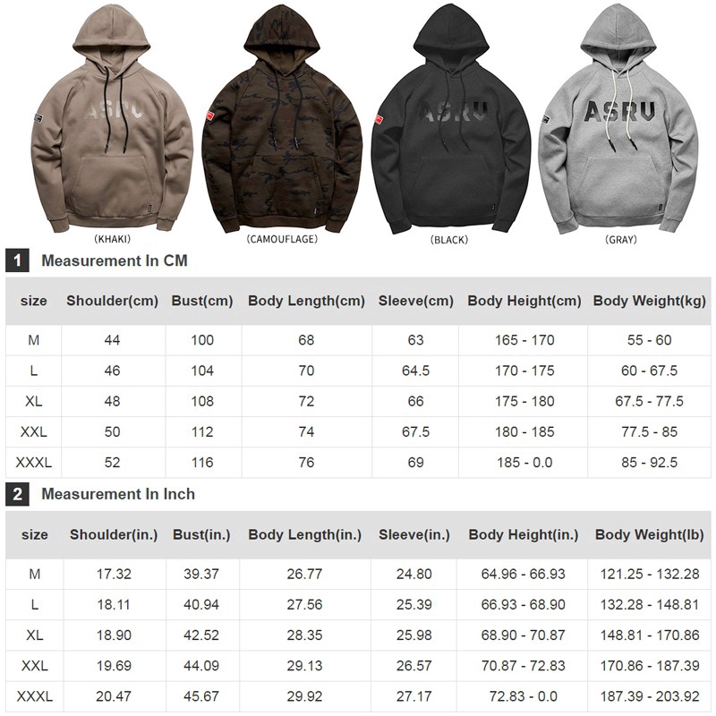 asrv Men Cotton Hoodie Sports Casual Fashion Men's Wear | BigBuy360 - bigbuy360.vn