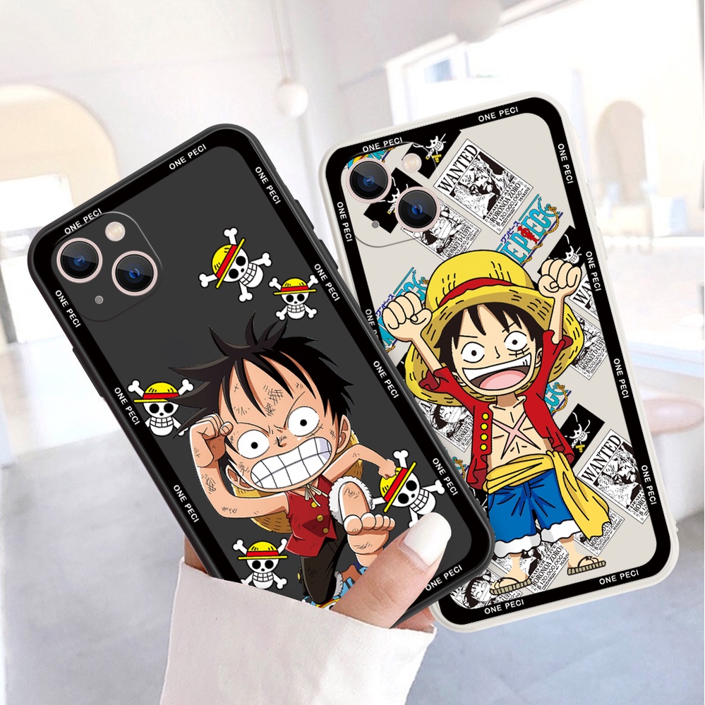 Ốp ĐiệN ThoạI HọA TiếT One Piece Cho iPhone 13 12 11 mini Pro Max XS XR X 7 8 SE 6 6S mini Pro