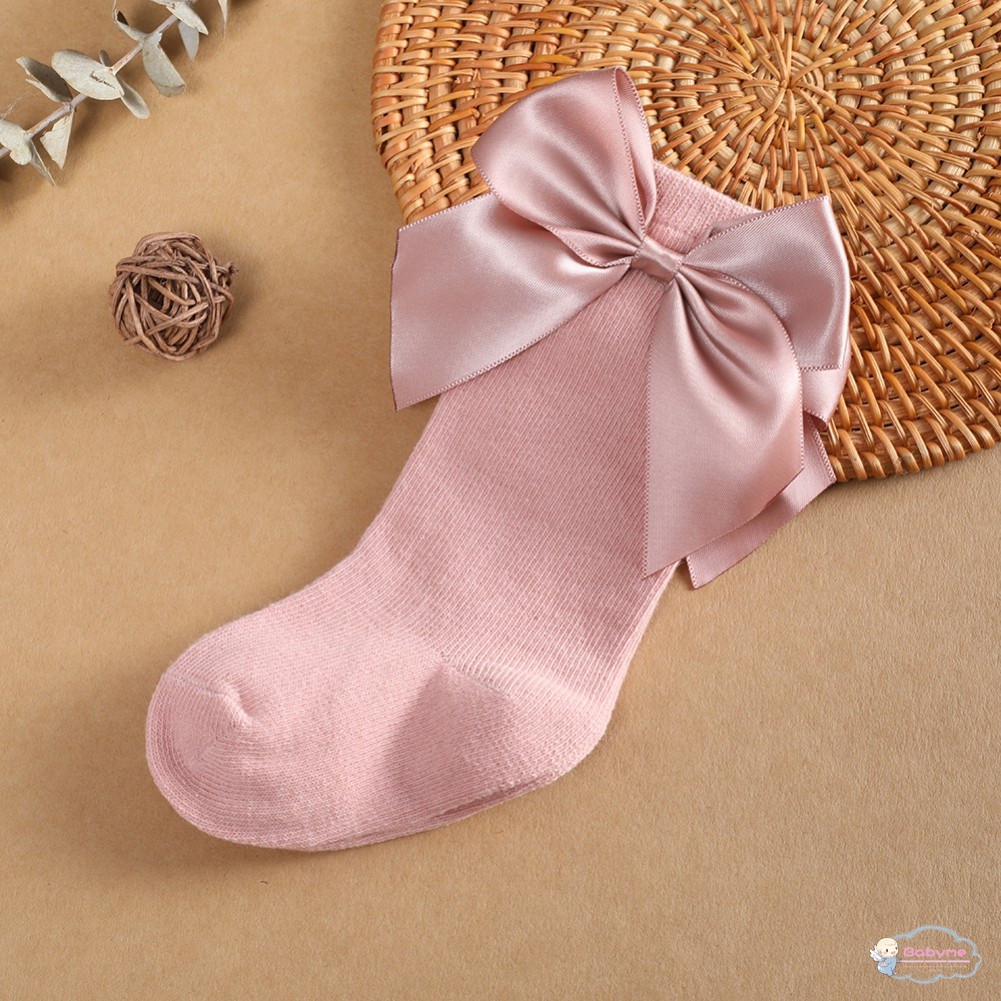 Tất Cotton Phối Ren Đính Nơ Dành Cho Bé Gái 0-3 Tuổi