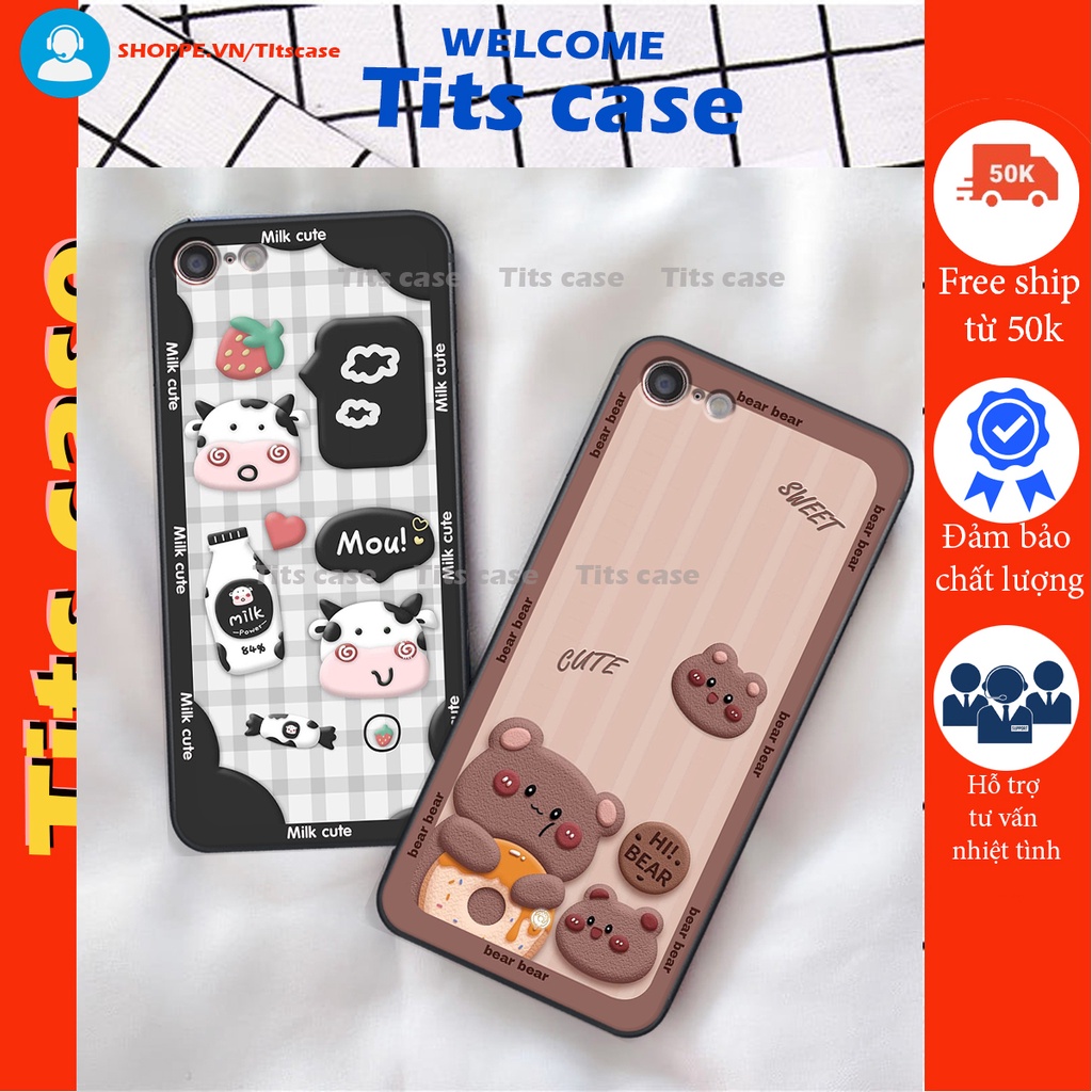 Ốp lưng Oppo A71 / A83 in hình bò sữa, gấu be@r, cute cực  ĐỈNH -  cực CHẤT-  cực COOL