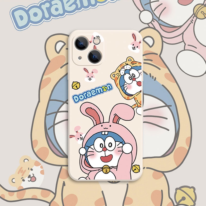 Ốp Điện Thoại Silicone Chống Rơi In Hình doraemon Cho Apple Iphone 11 XR XS Max 7 8P 6S SE 13 Pro Max