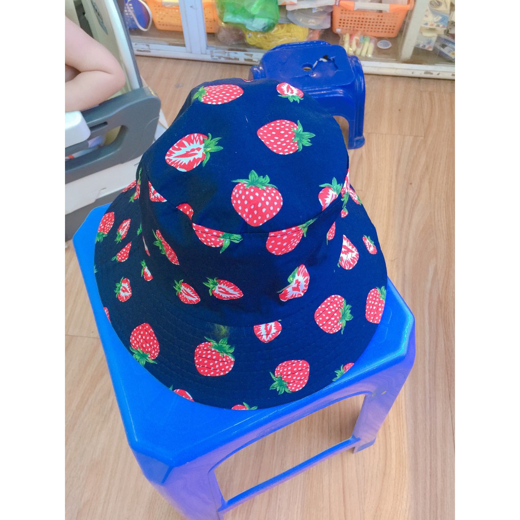 Mũ bucket hoa quả đi biển