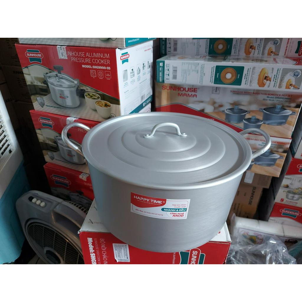 NỒI NHÔM ANOD HAPPYTIME 32CM (LUỘC VỪA 2 CON GÀ), ko dùng trên bếp từ