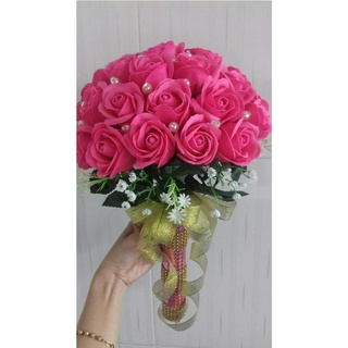 Hoa cưới hoa hồng sáp thơm