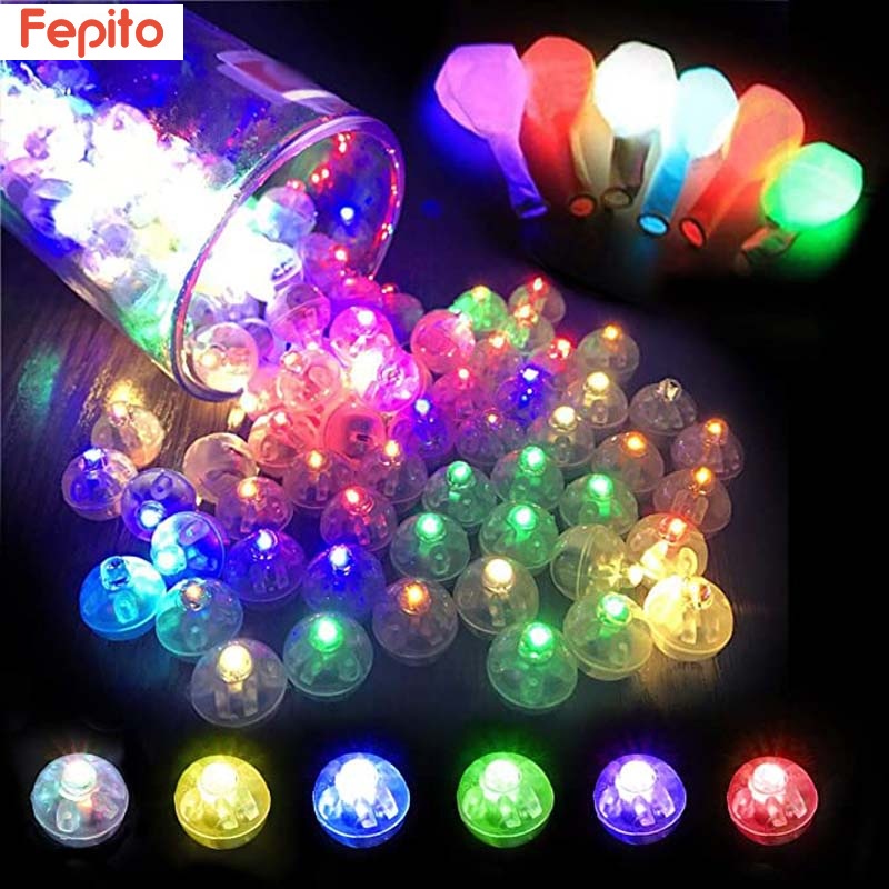 Bộ 50 Bóng Bay Chống Nước Có Đèn LED Phát Sáng Trang Trí Tiệc