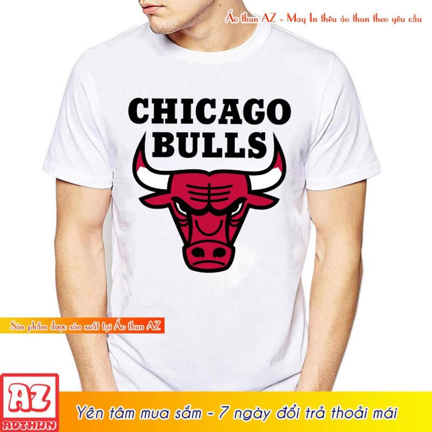 Áo thun Bull Chicago thời trang màu đen và trắng - Form rộng Unisex M2793