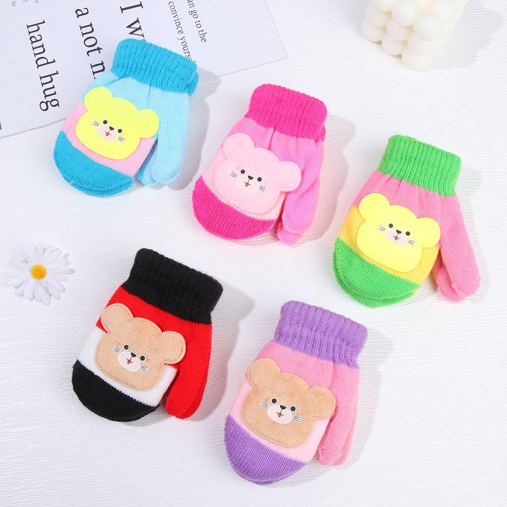 Găng Tay Giữ Ấm Kèm Dây Đeo MIHAN1 Dành Cho Bé 0-3 Tuổi