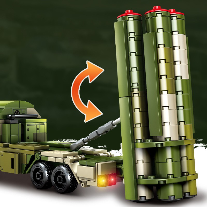 Sembo Block Missle Car 105595 - Đồ chơi lắp ráp xe tên lửa phòng không - Hongqi-9-Long-range air defense missile