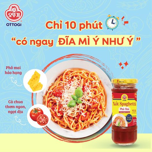 Xốt Spaghetti Ottogi 400G  Chế Biến Mì Ý - Hàng Chính Hãng