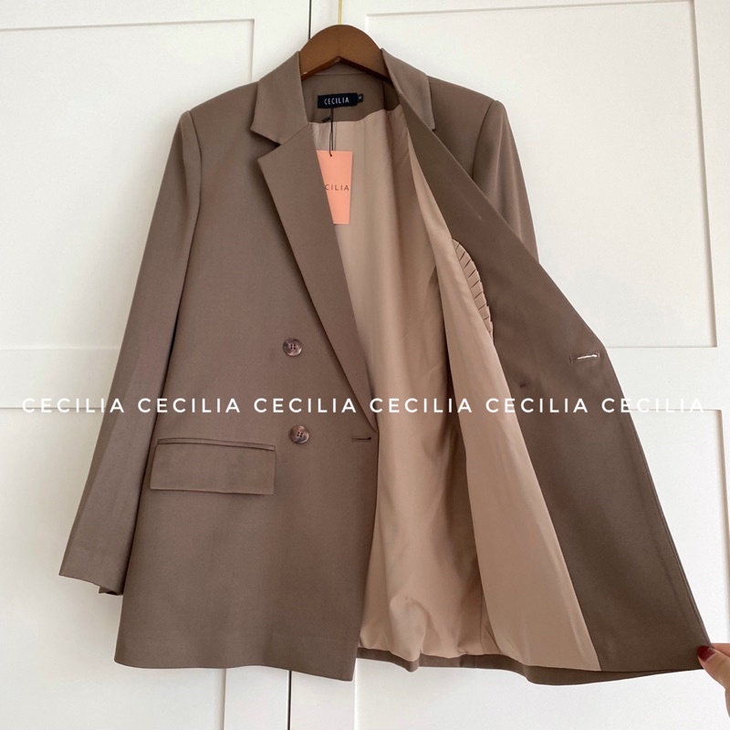 [Ảnh thật - hàng thiết kế] LA BEAUTÉ By CECILIA Áo khoác vest blazer 2 lớp, mỏng vừa mặc xuân hè thu, size S M L | BigBuy360 - bigbuy360.vn