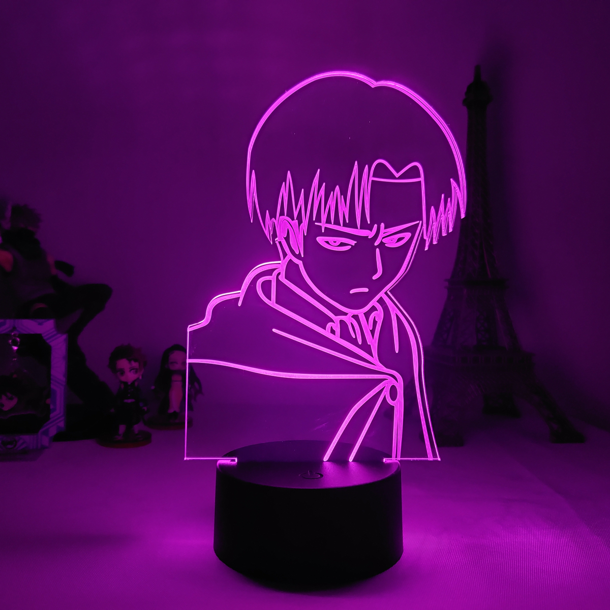 Captain Ackerman Figure Led Night Light for Kids Child Bedroom Decor Nightlight Colorful Table Lamp Attack on Titan Gift