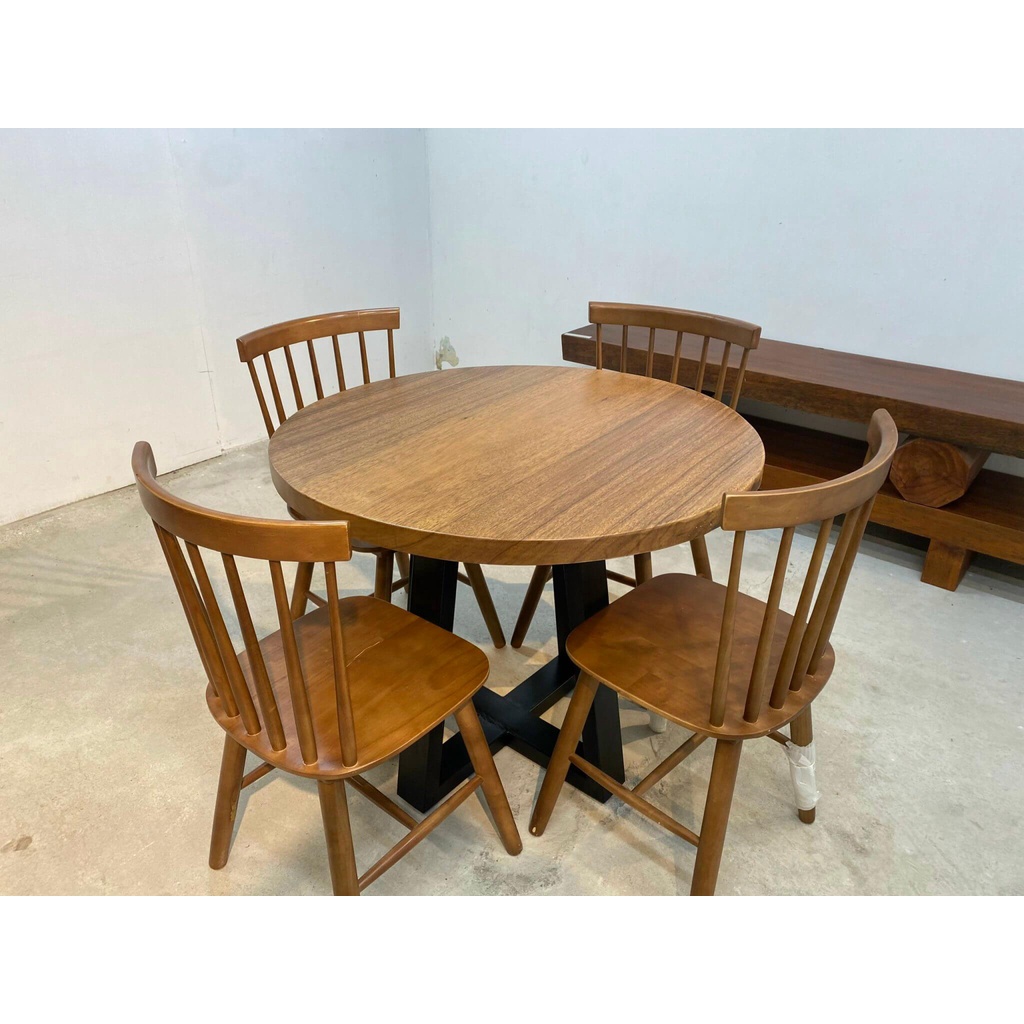 Bàn Trà Gỗ Me Tây, Bàn Sân Vườn Gỗ Me Tây Dài 90cm Rộng 90cm Dày 4cm