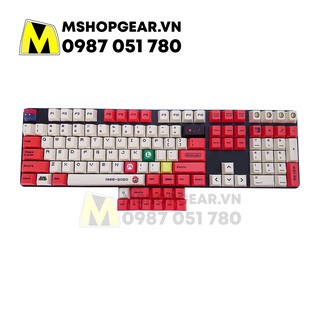Sản phẩm nút thay thế cho bàn phím cơ - Keycap Mario đỏ thick pbt dye-sub cherry profile 119 keys