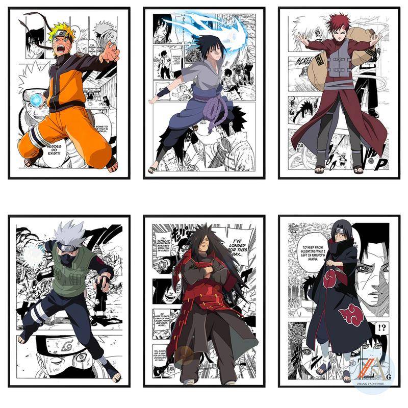 Tranh Vải Bạt Treo Tường In Hình Anime Naruto Itachi Akatsuki Trang Trí Nhà Cửa