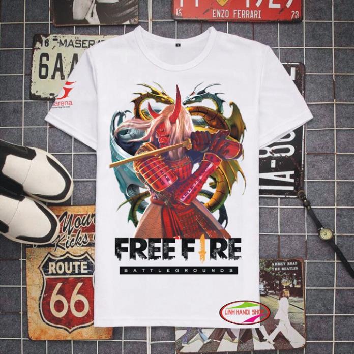 Áo thun nam in hình Free Fire cotton in hình Quỷ Kiếm Dạ Xoa giá rẻ