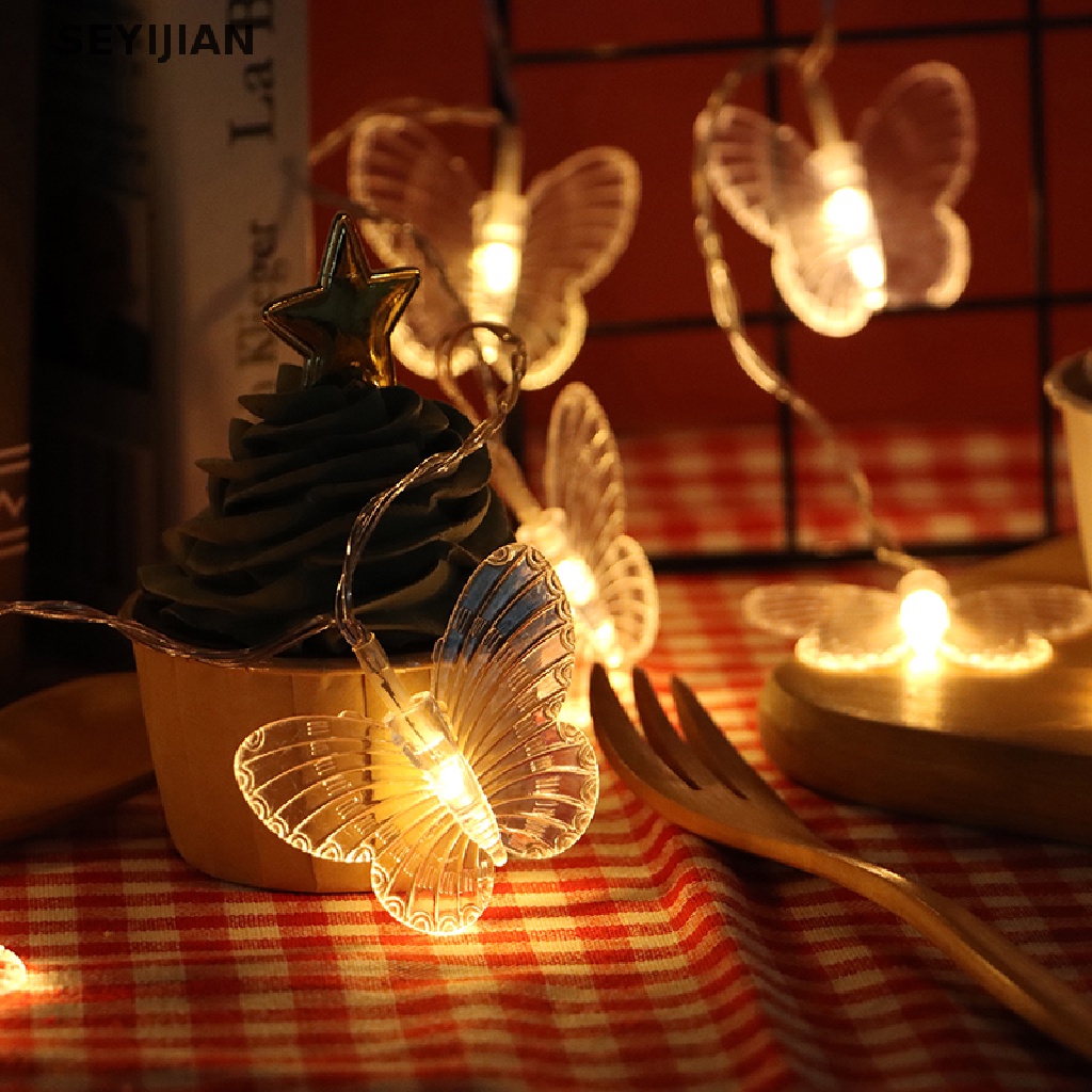 Dây Đèn LED Trang Trí Rèm Cửa Hình Bướm
