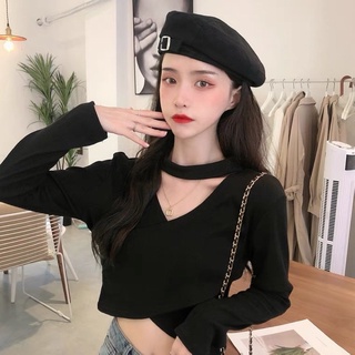 áo cổ tim lọ tay dài tà chéo