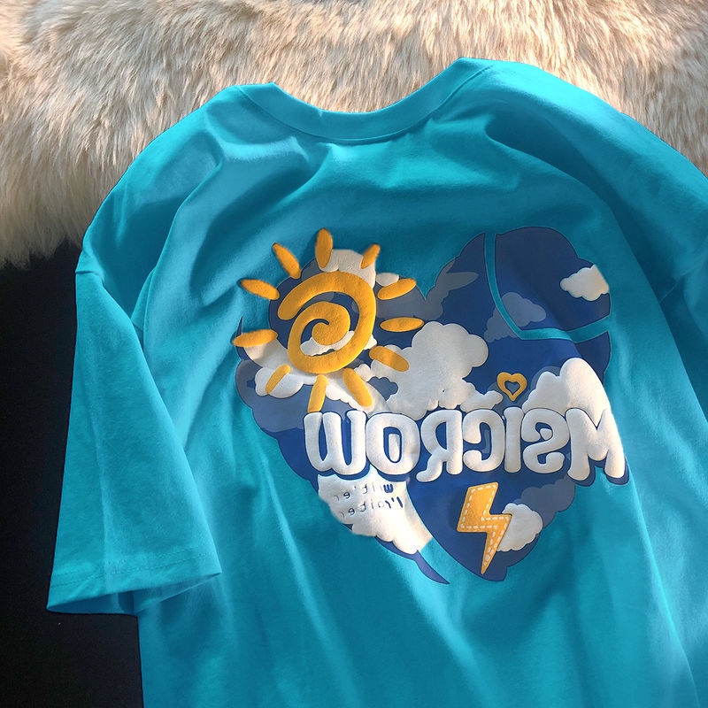 Áo Thun Tay Ngắn Dáng Rộng In Họa Tiết Kiểu Harajuku Nhật Bản Thời Trang 2022